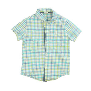Egg Boys Blue | Green Plaid Button Down Short Sleeve size: 4T